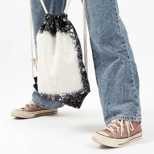 Borsa posteriore Bleached Starry Black per sublimazione