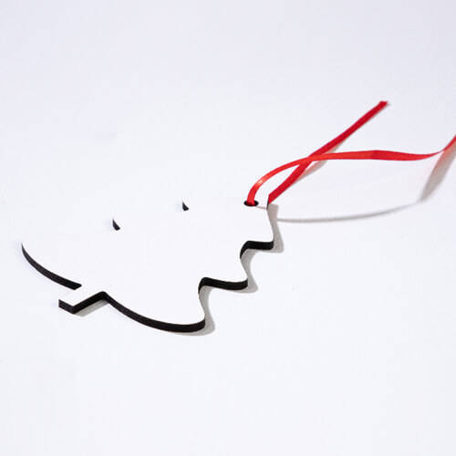 Pendente in MDF bifacciale per sublimazione - alberello
