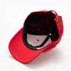 Cappello da baseball in cotone con patch rotonda in velcro per la sublimazione - rosso