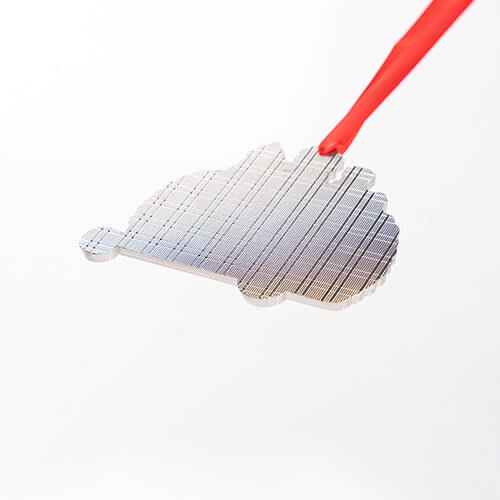 Ciondolo albero di Natale in metallo per sublimazione - campeggio