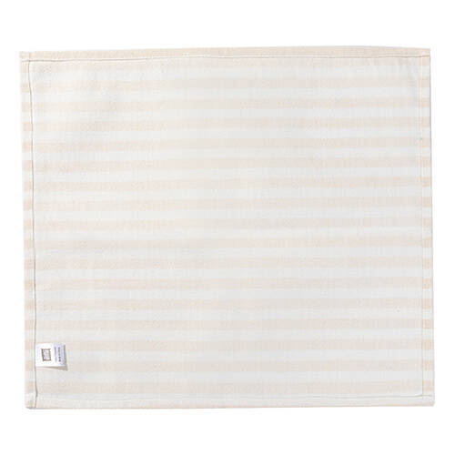 Tovaglietta in tela 45 x 40 cm crema con strisce giallo per sublimazione
