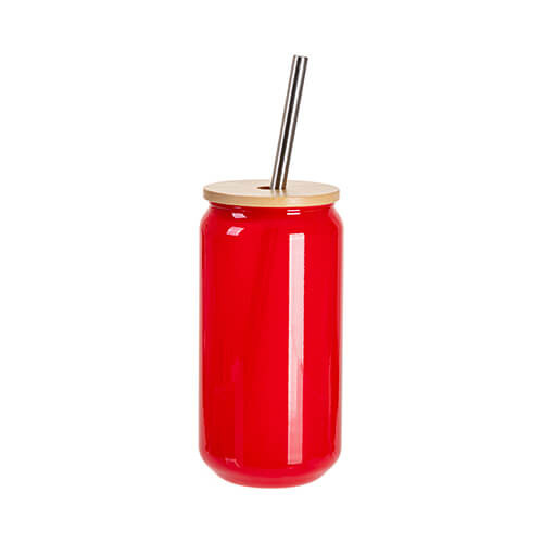 Vetro da 550 ml che cambia colore se esposto al calore per sublimazione - Rosso