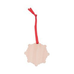 Ciondolo albero di Natale in legno per sublimazione - Fiocco di neve