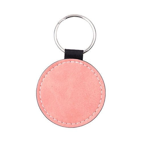 Portachiavi in ​​pelle per sublimazione - cerchio rosa