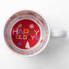 Tazza da 330 ml con interno HAPPY HOLIDAYS per sublimazione