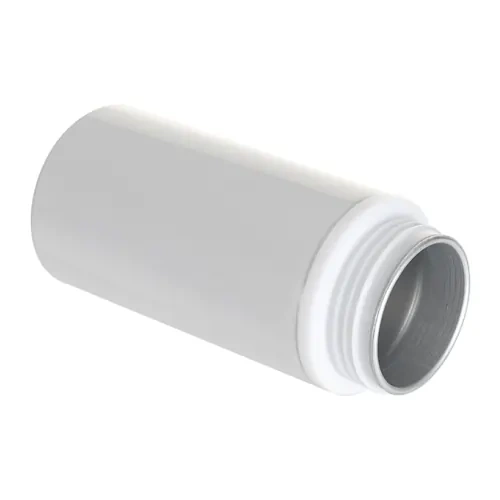 Bottiglia in alluminio da 500 ml bianca con tappo rosa e manico viola per sublimazione