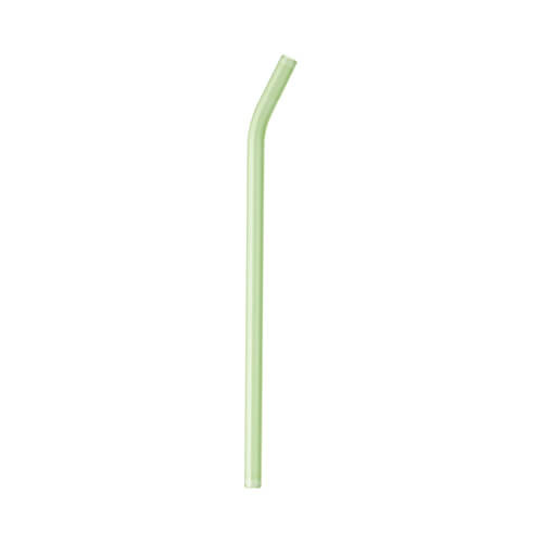 Cannuccia in vetro curvato 20 cm - verde