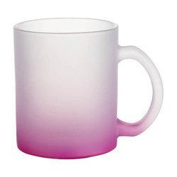 Tazza in vetro smerigliato 330 ml per sublimazione - viola sfumato