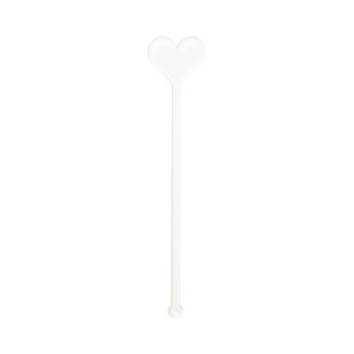 Agitatore per bevande in acrilico 15 cm per sublimazione - cuore