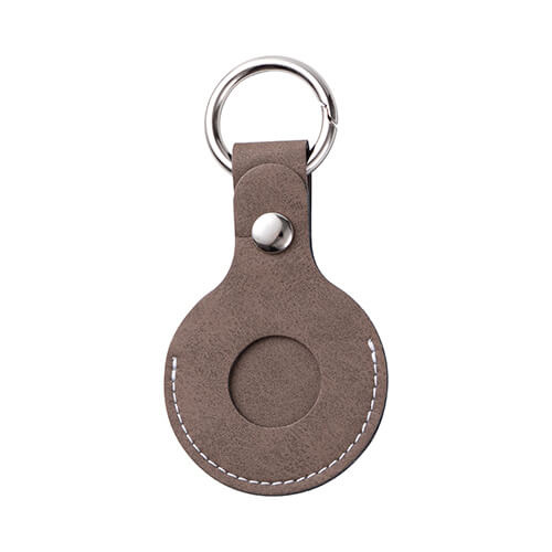 Portachiavi in pelle / custodia AirTag per sublimazione - grigio