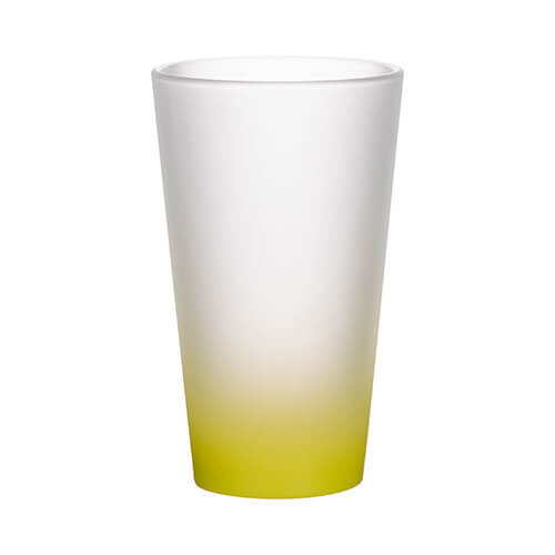 Vetro smerigliato da 450 ml con manico verde lime per sublimazione