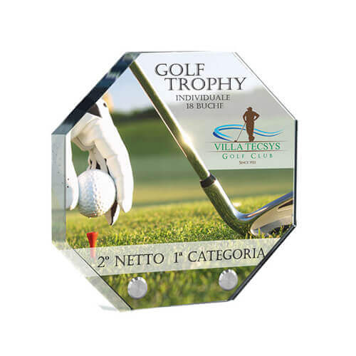 Statuetta in acrilico OTTAGONO 16,5 x 16,5 cm per sublimazione