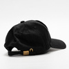 Cappello da baseball in cotone con patch rotonda in velcro per sublimazione - nero