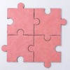 Sottobicchiere in pelle a forma di puzzle per sublimazione - rosa