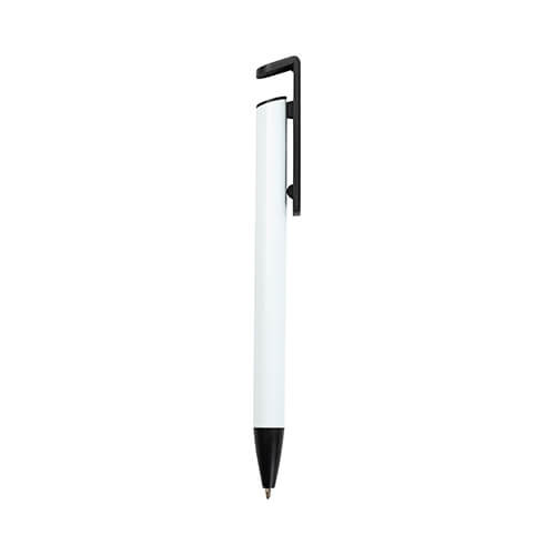 Penna con supporto per smartphone per sublimazione - corpo bianco