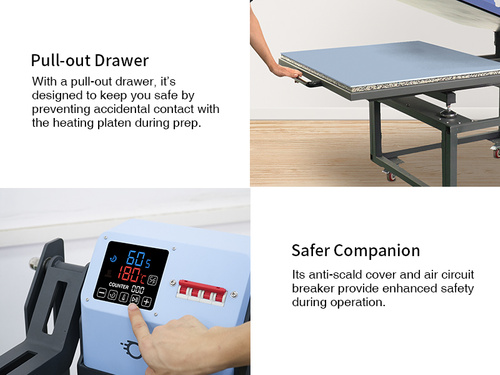 OtterPro pressa piana 60 x 80 cm con piano estraibile