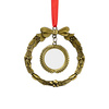 Ciondolo albero di Natale in metallo per sublimazione - ghirlanda dorata