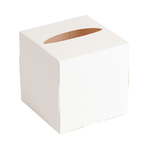 Confezione decorativa con finestra ovale per sublimazione - 10 x 10 x 10 cm