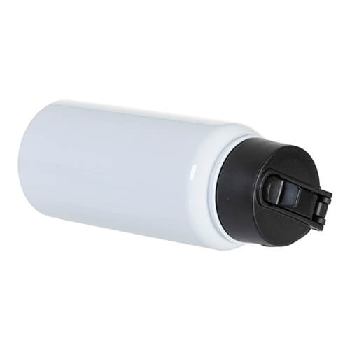 Borraccia da 750 ml con boccaglio largo e manico pieghevole per sublimazione - bianca