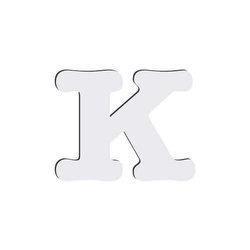 Lettera decorativa da MDF per sublimazione 10 cm K