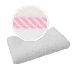 Pled con bordi a striscie rosa per sublimazione