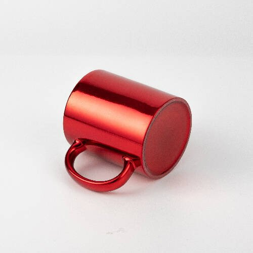 Tazza 330 ml per sublimazione - rosso, con una scatola di cartone