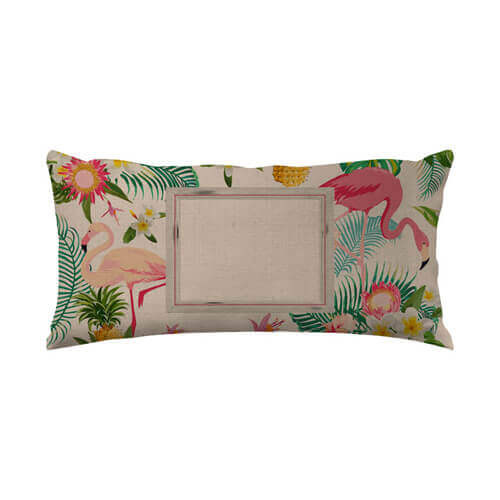 Federa in tela bicolore 50 x 25 cm per sublimazione - Flamingo