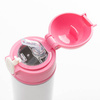 Borraccia - bottiglia per bambini da 360 ml per sublimazione - bianca con tappo rosa