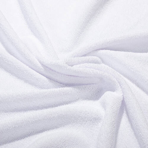 Asciugamano in microfibra 152 x 76 cm con frange per sublimazione - bianco