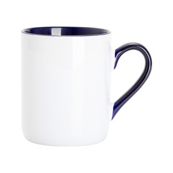 Tazza da 325 ml per sublimazione - con interno e manico blu navy