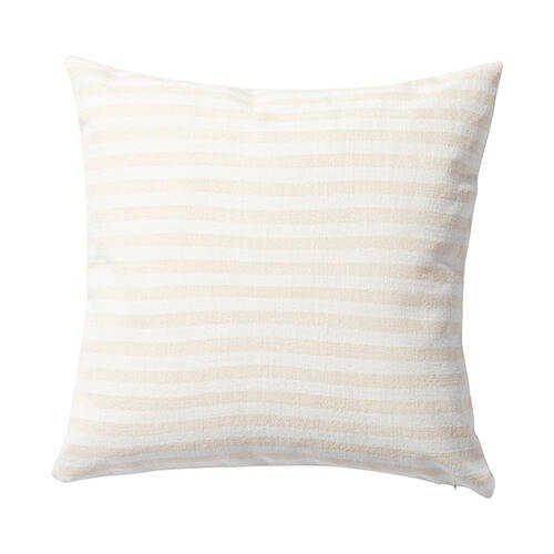 Federa in tela 40 x 40 cm per sublimazione - crema con strisce giallo