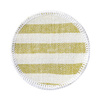 Sottobicchiere in tela Ø 10 cm panna con strisce verde chiaro per sublimazione