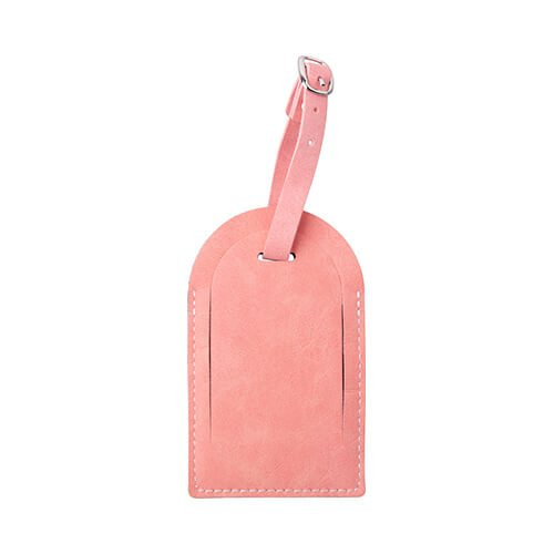 Etichetta bagaglio in pelle per sublimazione - cupola rosa