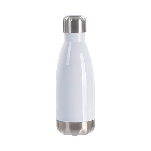 Flacone da 350 ml per sublimazione - bianco con fondo argento
