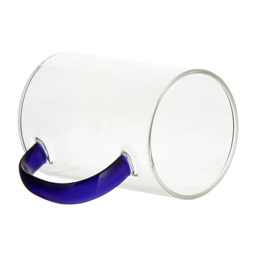 Bicchiere da 360 ml con manico blu navy per sublimazione