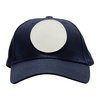 Cappello da baseball in cotone con toppa rotonda in velcro per la sublimazione - blu navy