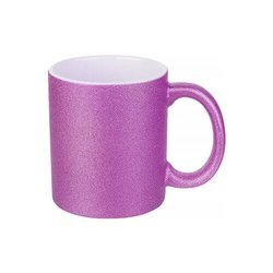 Tazza 330 ml con glitter viola Sublimazione Termostampa