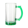Tazza in vetro da 470 ml per sublimazione - manico e fondo verdi