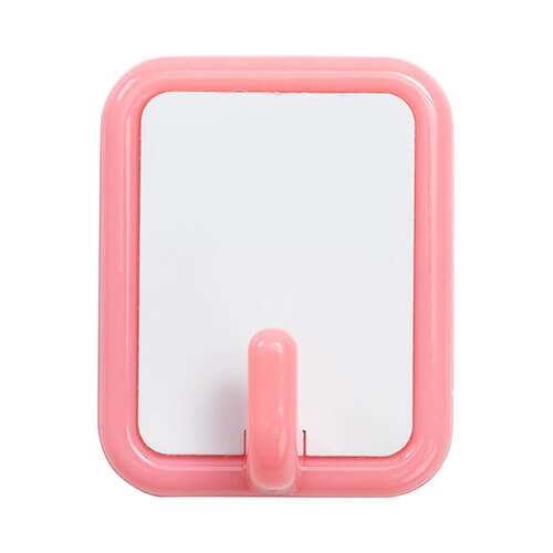 Un piccolo gancio di plastica per la sublimazione: un rettangolo rosa