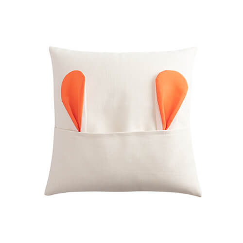 Federa di lino 40 x 40 cm per sublimazione - orecchie arancioni
