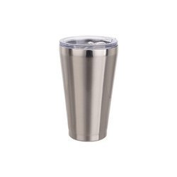 Tazza termico in acciaio inossidabile 450 ml con coperchio per la sublimazione – colore argento