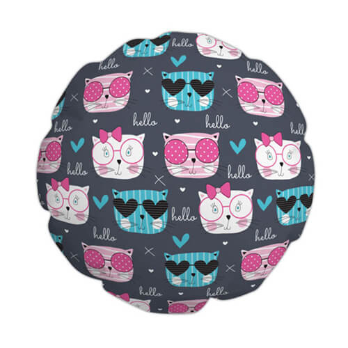 Federa in poliestere TENT Ø 60 cm per sublimazione - Gatto e cane