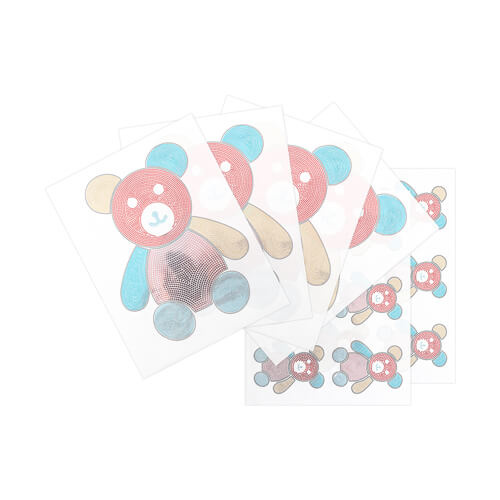 Un set di fogli con zirconi per trasferimento termico - Teddy bear