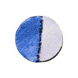 Patch paillettes bicolore da sublimare - cerchio blu Ø 19