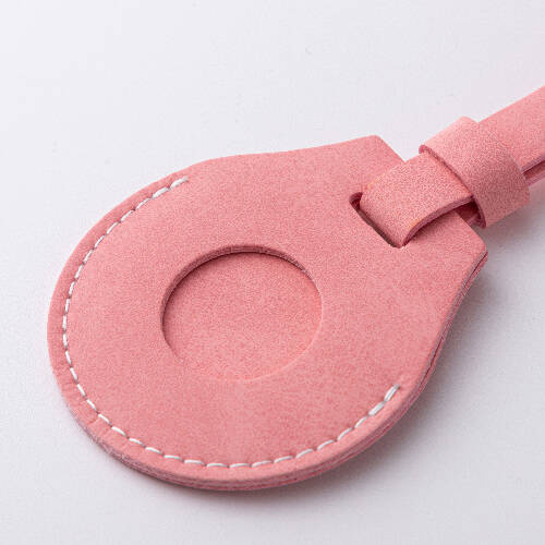 Etichetta per bagaglio in pelle / custodia AirTag per sublimazione - rosa