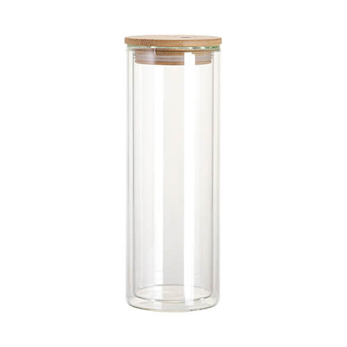 Mug in vetro da 600 ml con doppia parete per sublimazione