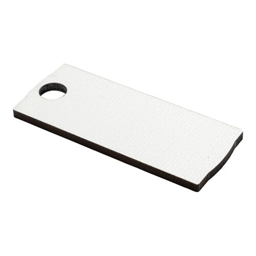 Targhetta con nome in fibra di legno con glitter per tazza da 1200 ml per sublimazione - 3,2 x 8 cm