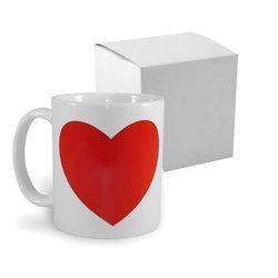 Tazza con Cuoricino Magico con scatola Sublimazione Trasferimento termico