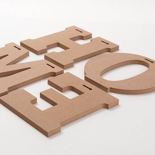 Lettere decorative da 25 cm in MDF per sublimazione - HOME
