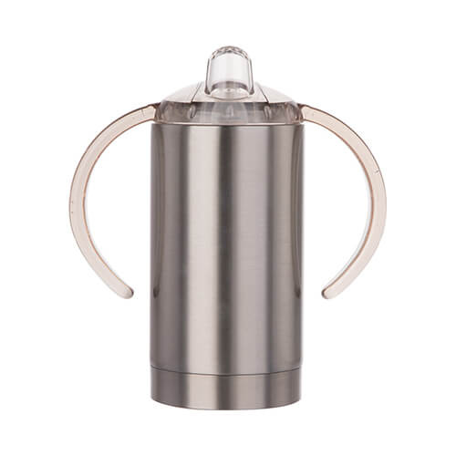 Tazza antigoccia in acciaio inox 400 ml per sublimazione - argento